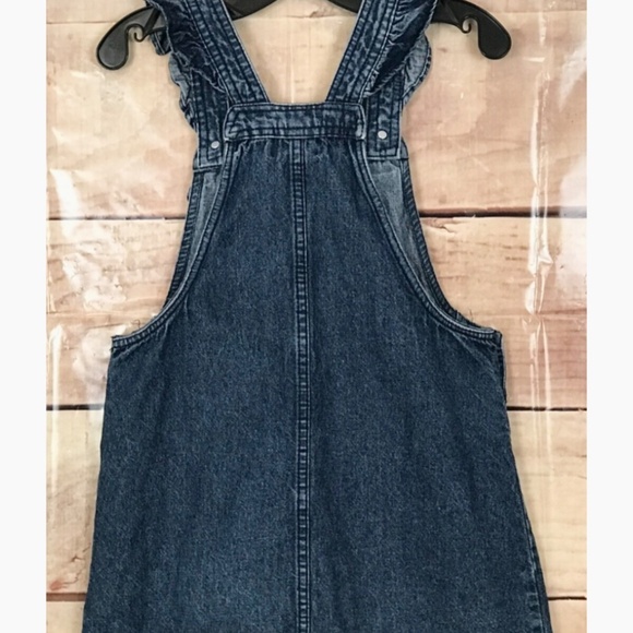 Cynthia Rowley Girls Denim Overall Apple Dress Size 7 - Picture 2 of 6